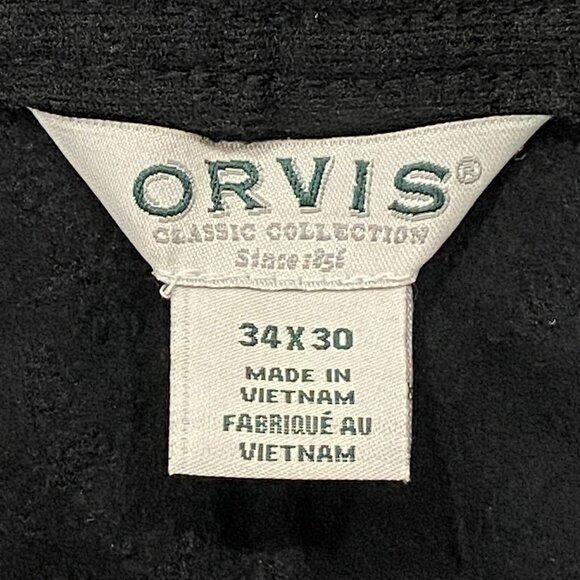 Orvis Fleece Lined Tech Pants Mens 34 x 30 Black Water Repellent Insulated - Picture 9 of 15